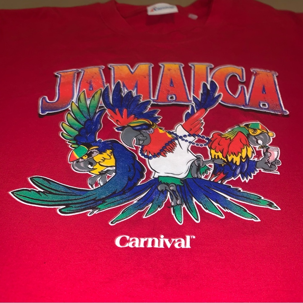 Jamaica Carnival Cruise Shirt Red Large